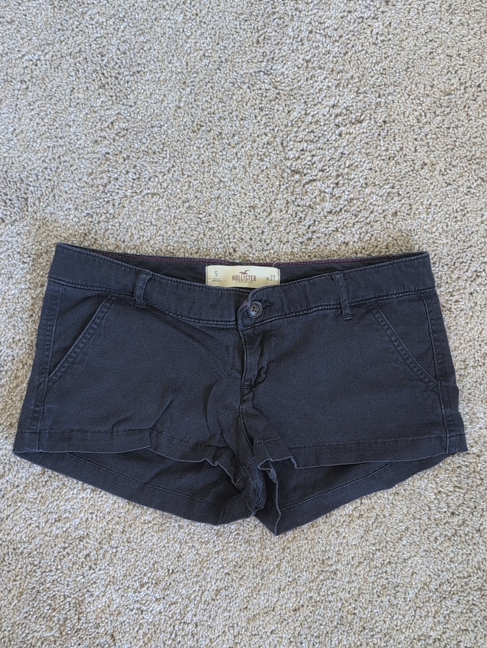 Hollister Women's Navy Cotton Jean Shorts